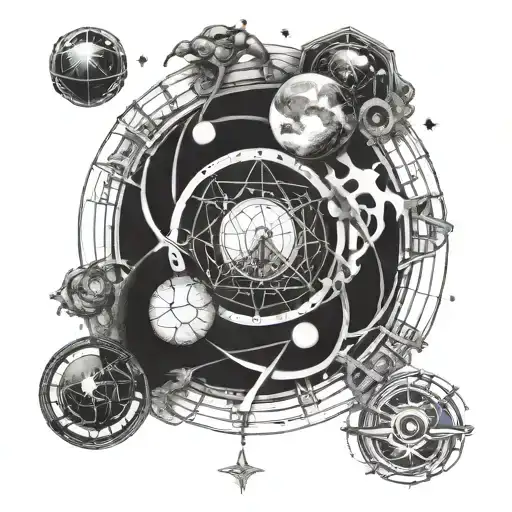 Transmutation Circle With Planets