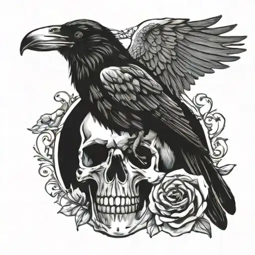 Crow And Skull