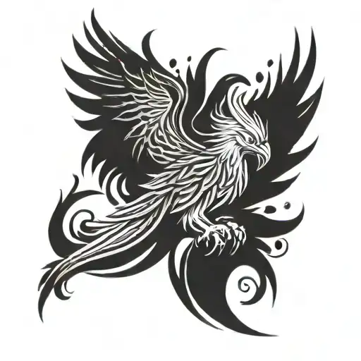 Phoenix Rising From The Ashes Symbolizing Overcoming Ptsd