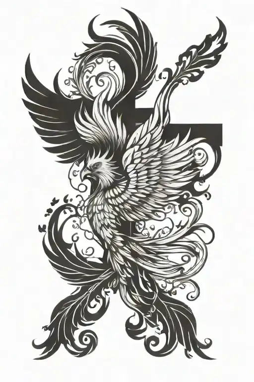 Phoenix With Cross