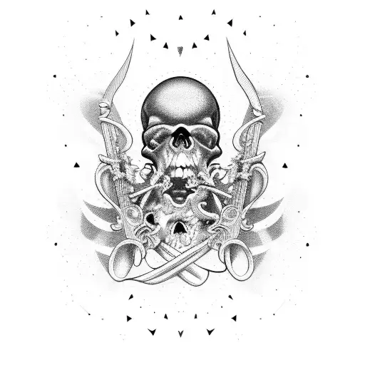 Memento Mori Whit Electric Guitar