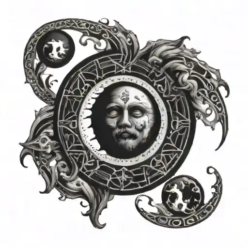 God Alone With Black Sun In The Background