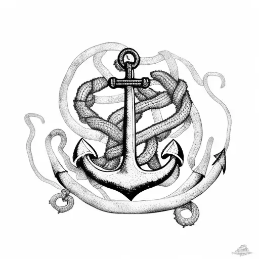 Anchor Entangled With Seaweed