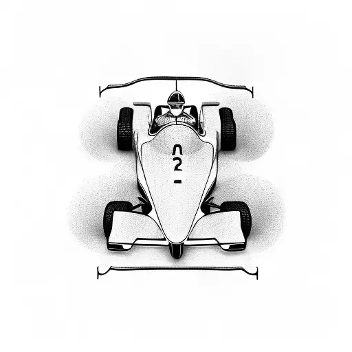 A Sleek And Minimalist Design Of A Racing Car Speeding Across A Finish Line