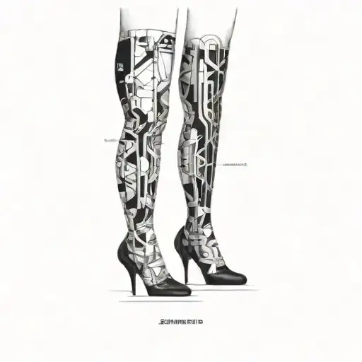 Science And Engineering Lower Leg Sleeve Tattoo Abstract