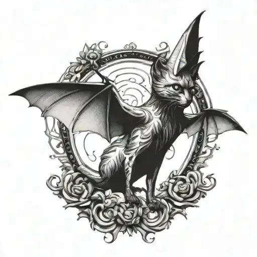 Black Cat Bat Wings
