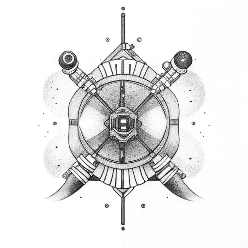 Telescope With Camera Attatched Photographing A Galaxy