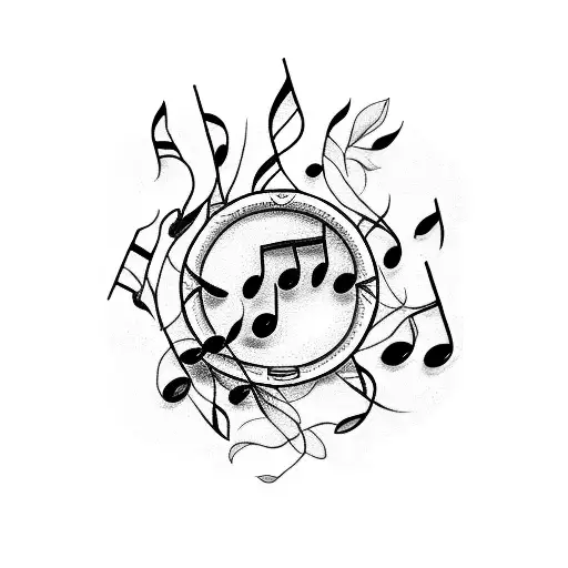 Weed With Music Notes