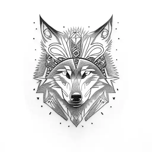 Wolf In Headdress