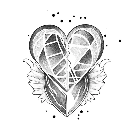 Hourglass Inside A Heart With An Arrow At The Bottom