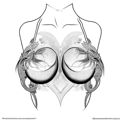 Under Breast Tattoo Aquarius