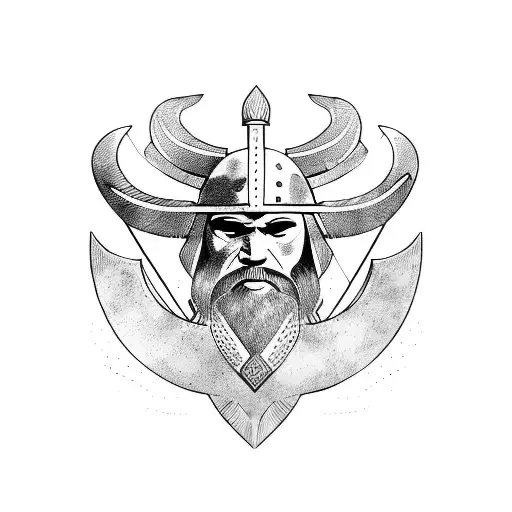 A Fierce Viking Warrior Sailing On A Pirate Ship