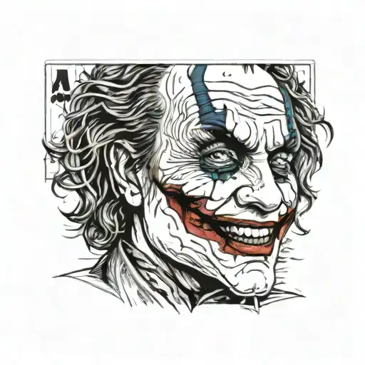 Heath Ledger Joker Face Morphing Into A Joker Card