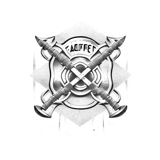 Axe And Halligan Fallen Firefighter