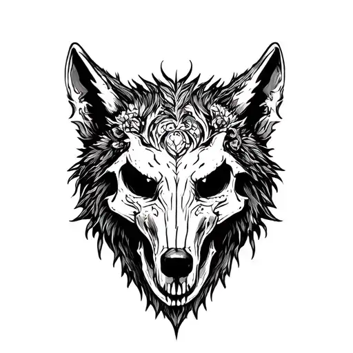 Wolf Skull Face On