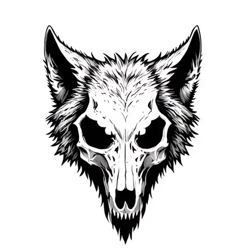 Wolf Skull Face On
