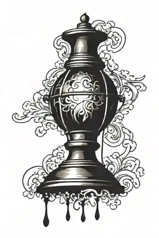 Lamp With Black Smoke