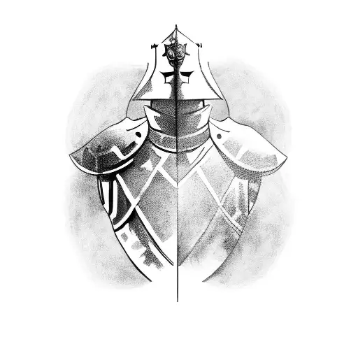 A Man Walking Out Of A Broken Knights Armor