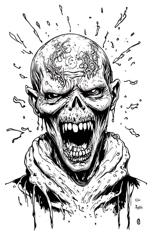 Zombie With The Meaning Of Street Loyalty One On Top Of The Other