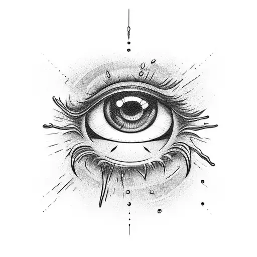 Crying Eye With Elaborate Background