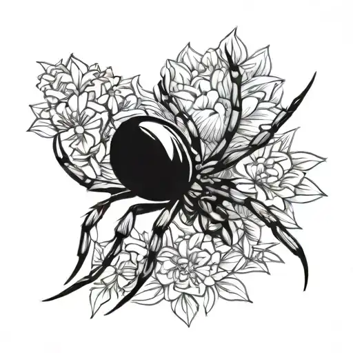 Spider On Flowers Lavander Flower