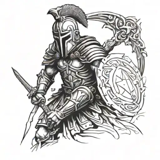 Incorporate The Concept Of 'No Fear' Into A Roman Spartan Warrior Design