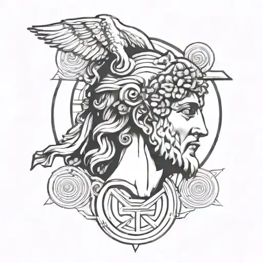 A Modern Interpretation Of An Ancient Greek Sculpture Incorporated Into A Syllogism Symbol