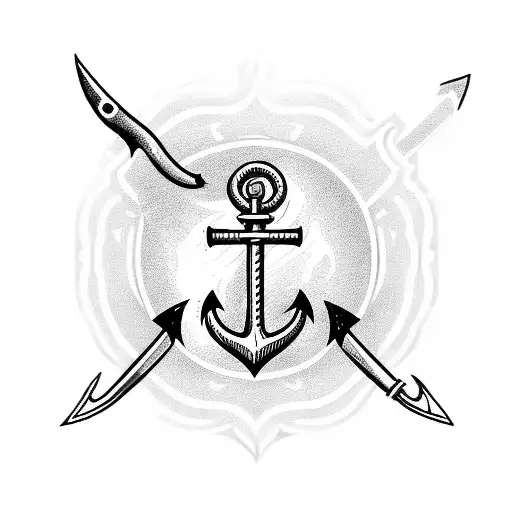 Knife With Anchor