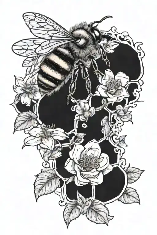 Honey Bee Flying On A Melissa