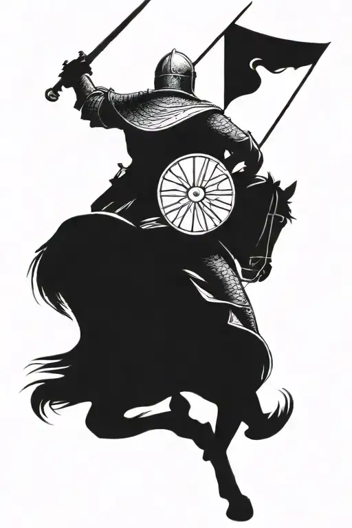 Knight Riding A Horse