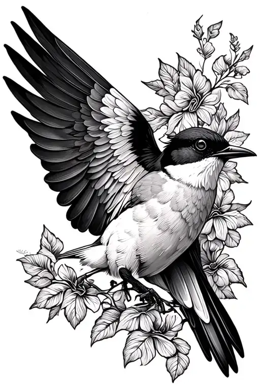 Swallow Bird Detailed