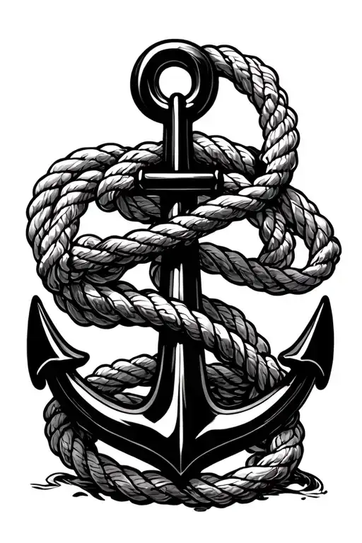 Anchor With Rope That Let Go