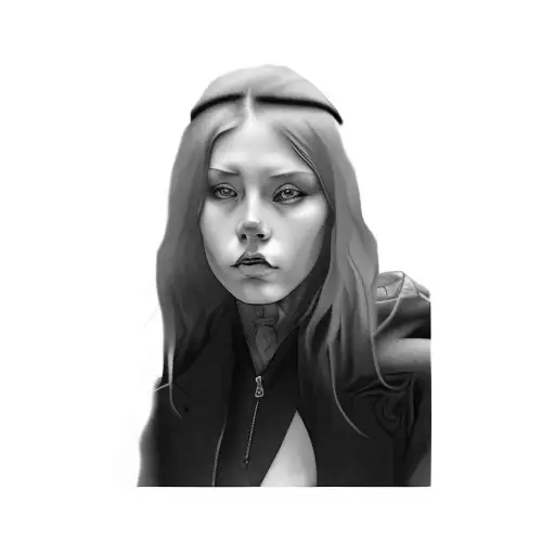 A Woman Wearing A Black Jacket