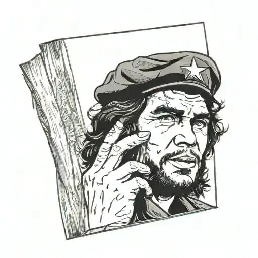Che Guevara Holding A Book
