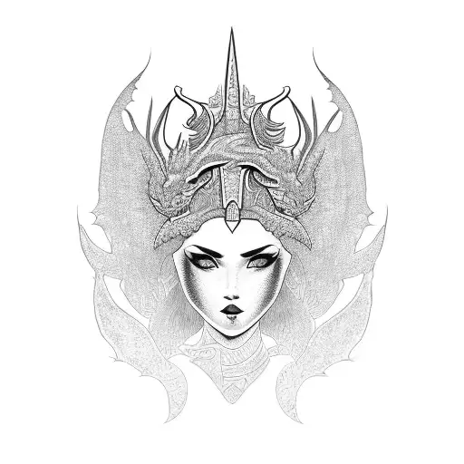 Girl With Dragon Headdress