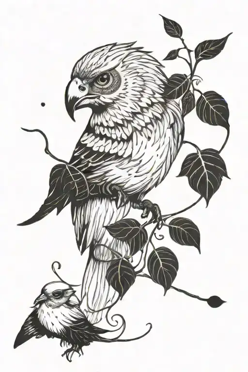 Zodiac Sign Leo And Bird Nightingale