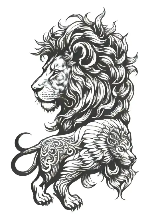 Lion And Bird