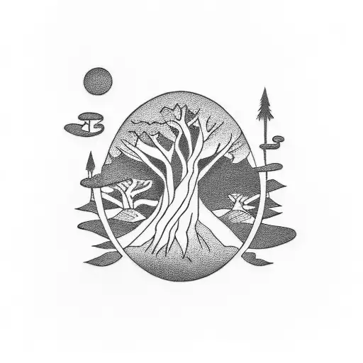 Sleep Token Band Playing In A Mystical Forest