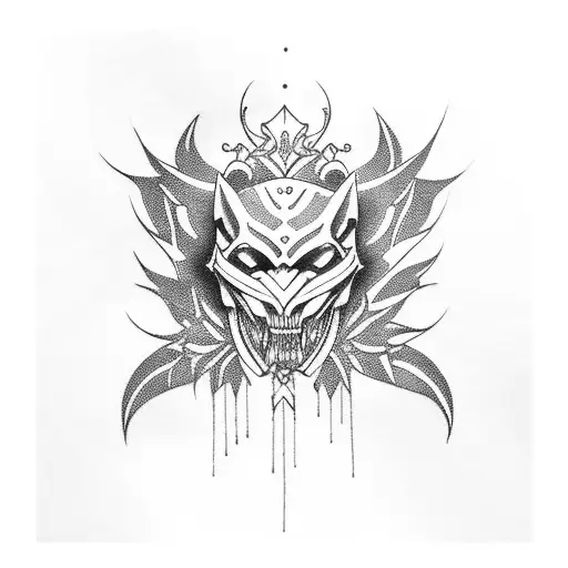 A Fierce Warrior Standing In A Lush Garden