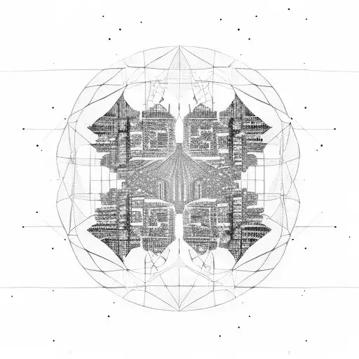 A Futuristic Skyline Of Dubai With Circuit Board Patterns In The Background