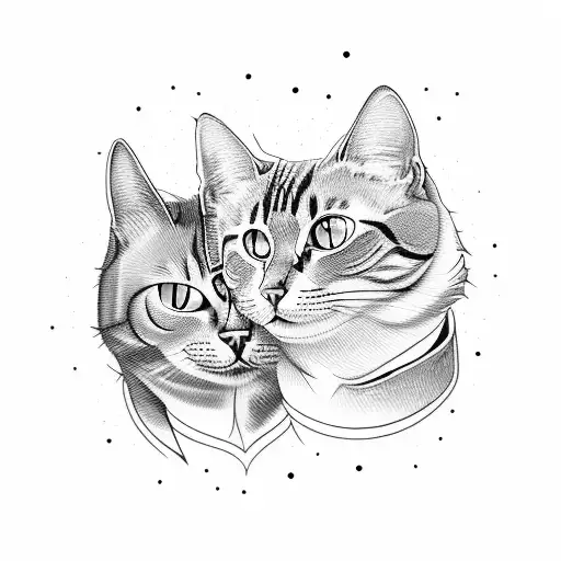 Beautiful Couple With Their Cat