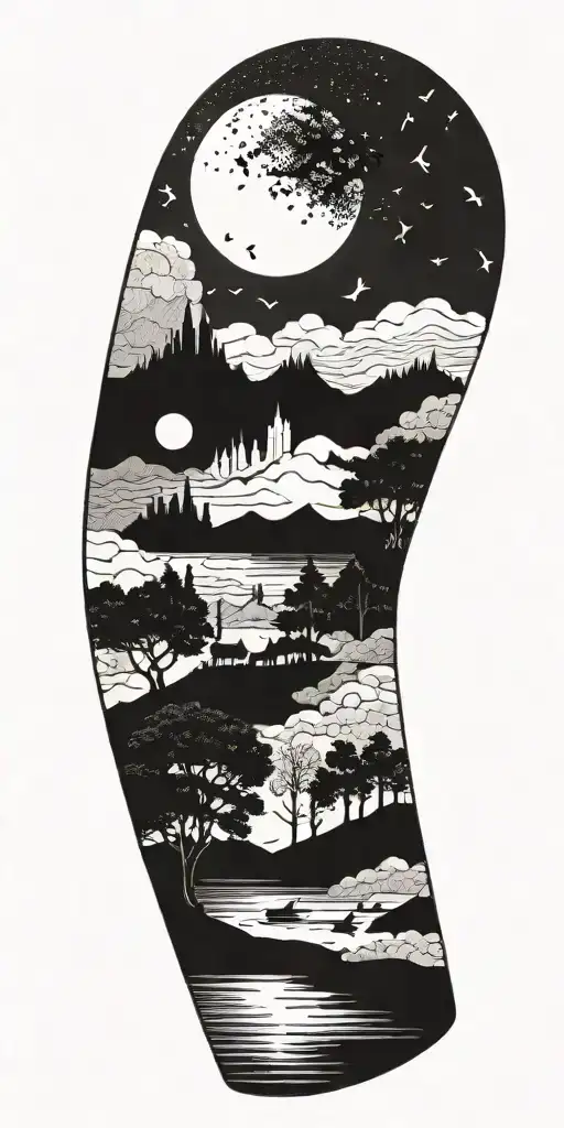 Postcard Style Landscape