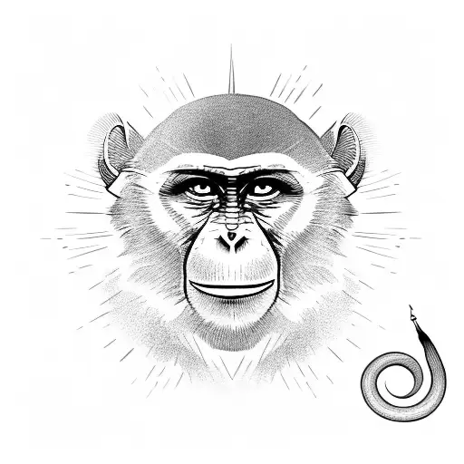 Monkey With Blue Eyes