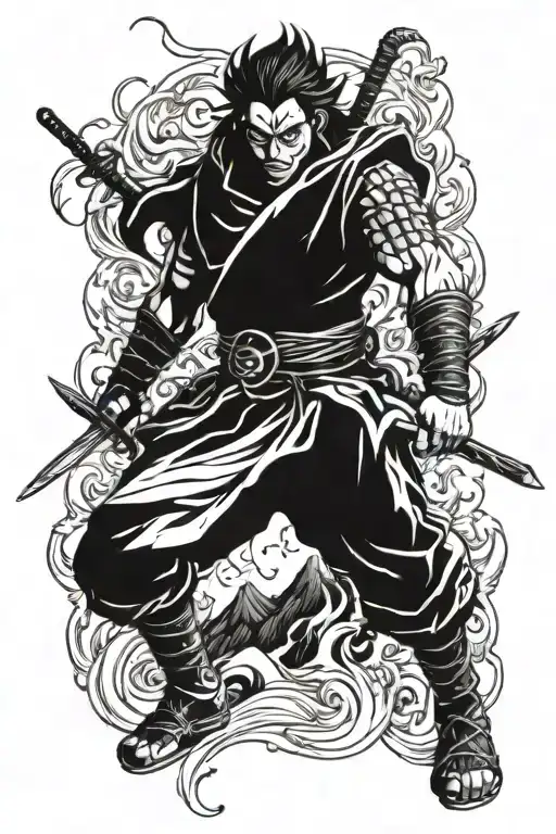 Demon Slayer Standing Over Hell