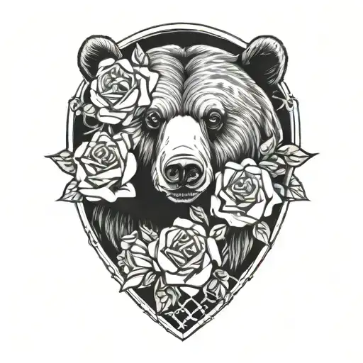 Bear With Roses