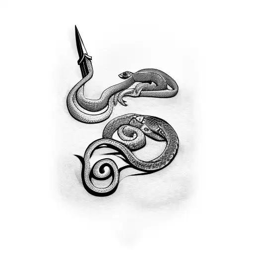 Snake Holding Sword