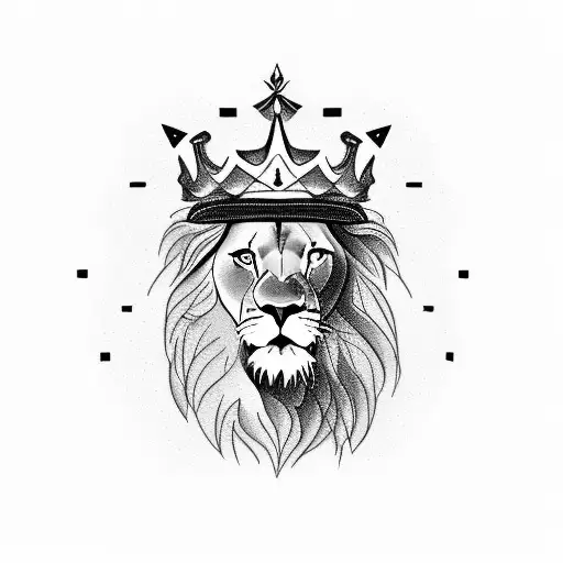 A Lion With A Crown And The Letter M Incorporated Into The Design