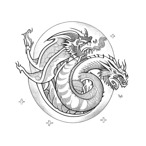 Books With Dragon And The Moon