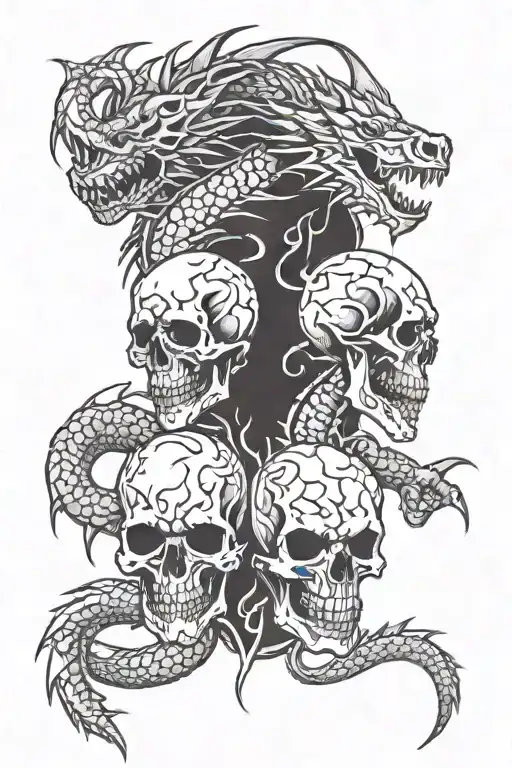 Skulls And Dragon Hell