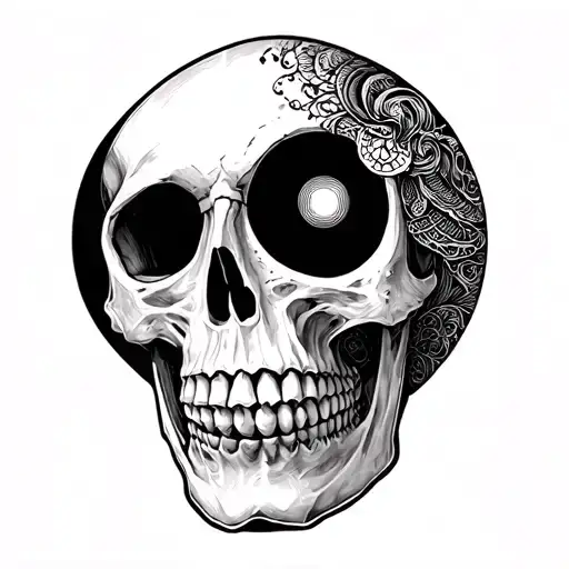 Solar Eclipse Skeleton Skull
